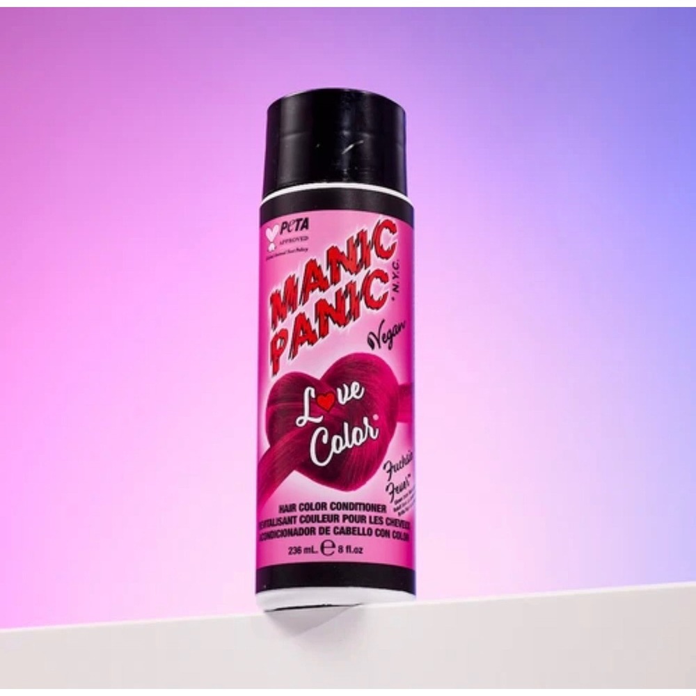 Manic Panic Love Color Hair Color Conditioner Fuchsia Fever 8oz Vegan Pink Dye